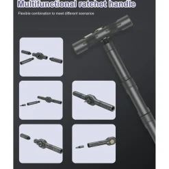 OQIMAX 42-in-1 Magnetischer Schraubendreher Set mit Ratschenmechanismus, 40