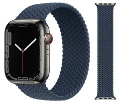 Original Apple Braided Solo Loop Armband 42/44/45mm Größe 7 Abyss Blue