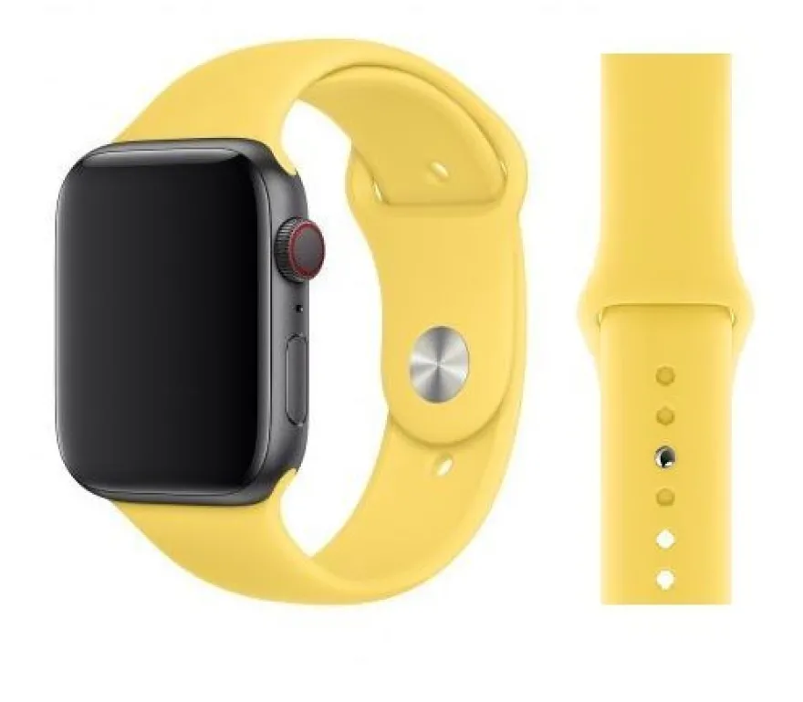 Original Apple Sport Armband M/L 38/40/41mm MV6A2ZM/A Canary Yellow Sehr Gut