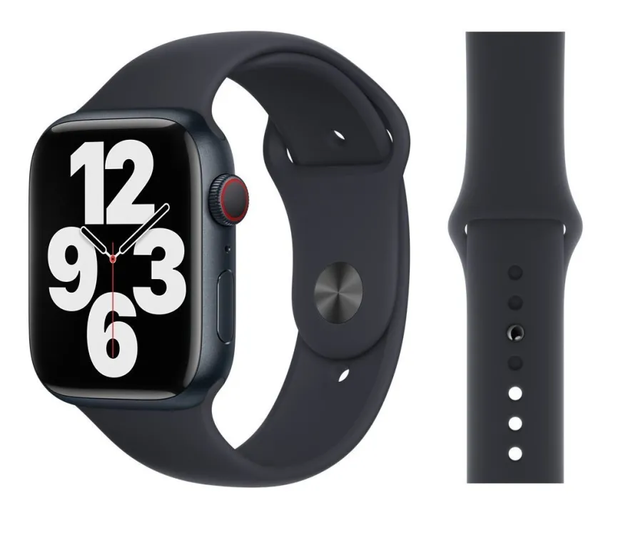 Original Apple Sport Armband S/M + M/L 38/40/41mm MKU83ZM/A Midnight Sehr Gut
