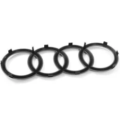 Original Audi Ringe Zeichen Kühlergrill Black Edition Emblem Blackline schwarz