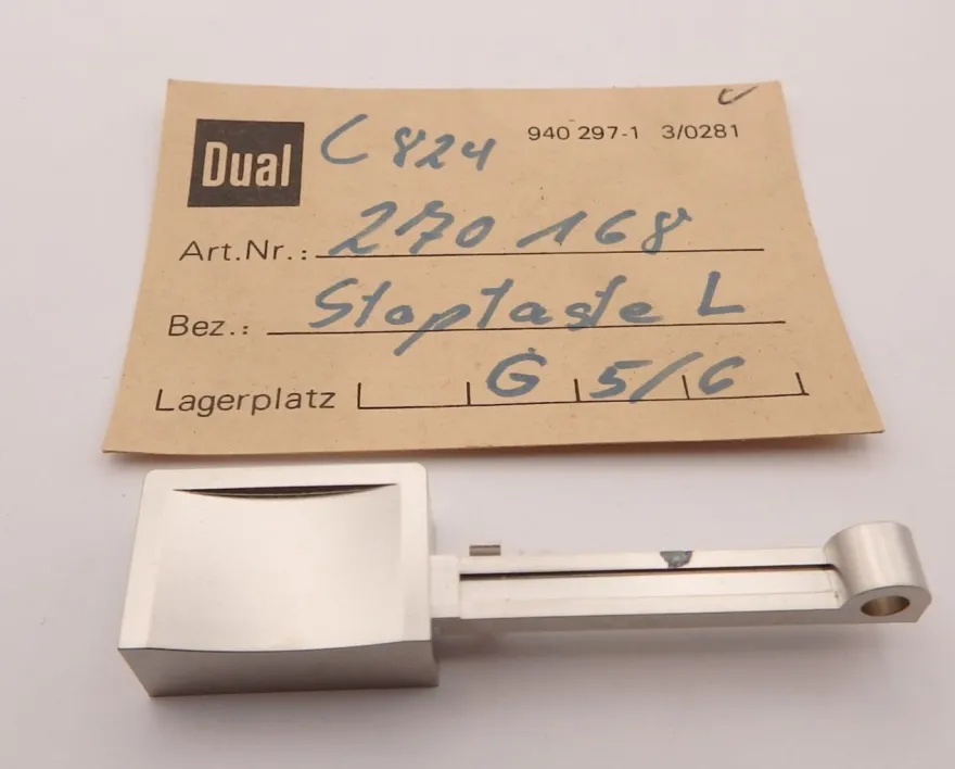 Original Dual 270168 Stoptaste L Stop Key f C 824 Cassette Deck Taste NOS