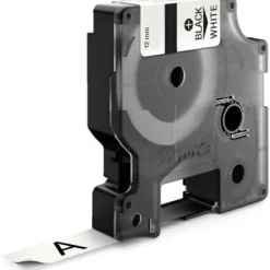 Original Dymo S0718210 18764 Etiketten schwarz auf weiß 12mm x 55m