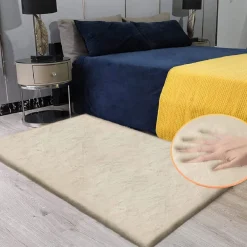 Orinova Flauschiger Kunstfell Teppich für Schlafzimmer & Wohnzimmer, 90x150 cm