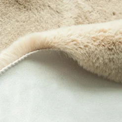 Orinova Kunstfell Teppich Beige 150x215 cm - Flauschig, Kuschelig, Waschbar für