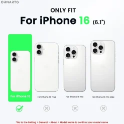 Ornarto Hue für iPhone 16 Case Magsafe stoßfeste Kratzfeste Handyhülle