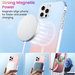 Ornarto Hue iPhone 16 Plus Hülle Magsafe Fluoreszierender Farbverlauf
