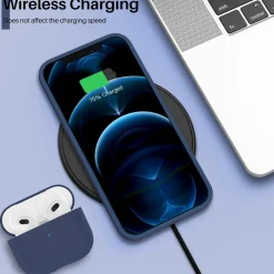Ornarto iPhone 12 Pro 6,1 Silikon Case Weinrot - Flüssig Silikon Hülle Voller