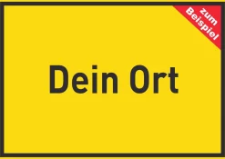 Ort Schild mit Wunschtext Ortsschild