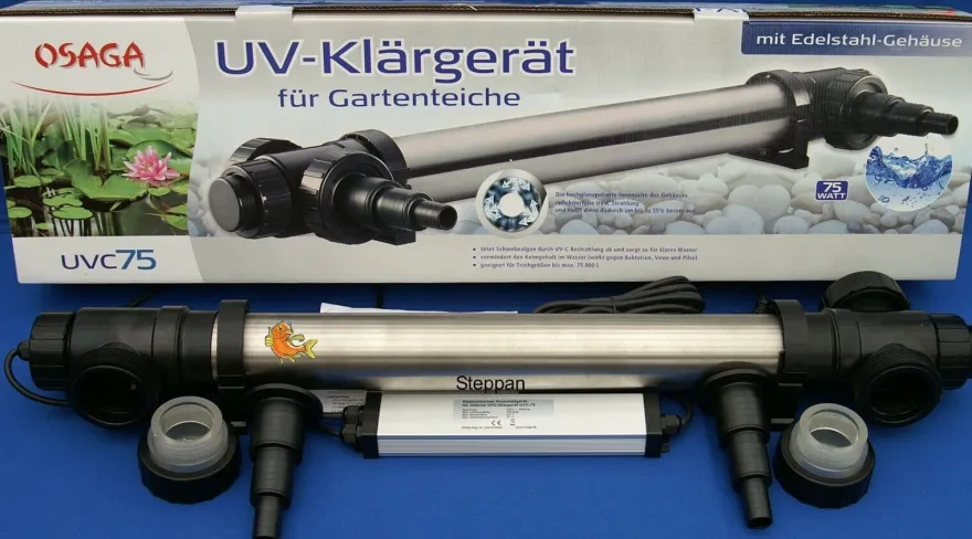 Osaga UVC 7,11,18, 24, 36, 55, 75 Watt Gerät Algenvernichter gegen grünes Wasser