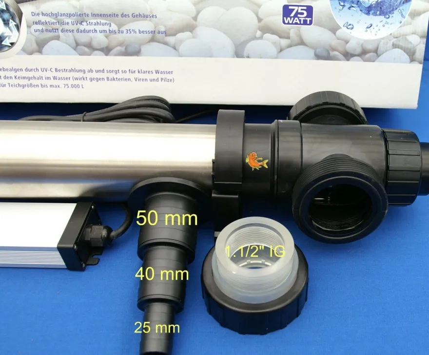 Osaga UVC 7,11,18, 24, 36, 55, 75 Watt Gerät Algenvernichter gegen grünes Wasser