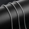 OSTAN Edelstahl Seil Kettenbox Halskette für Damen und Herren, 3mm Breite