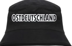 Ostdeutschland Blockschrift Farbig Fischerhut - bedruckt - Bucket Hat Anglerhut Hut