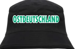 Ostdeutschland Blockschrift Farbig Fischerhut - bedruckt - Bucket Hat Anglerhut Hut