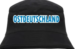 Ostdeutschland Blockschrift Farbig Fischerhut - bedruckt - Bucket Hat Anglerhut Hut