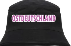 Ostdeutschland Blockschrift Farbig Fischerhut - bedruckt - Bucket Hat Anglerhut Hut