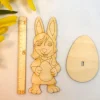 Osterdekoration 5 Stück Ostern Hasenmutter Hasen 10 cm Holz Holzhasen DIY