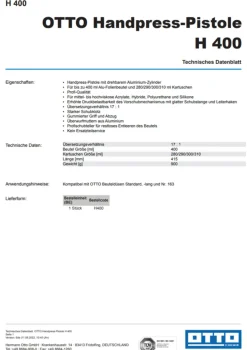 OTTO Kartuschenständer Silicon-Auspresspistole Kartuschenpresse Handpresspistole