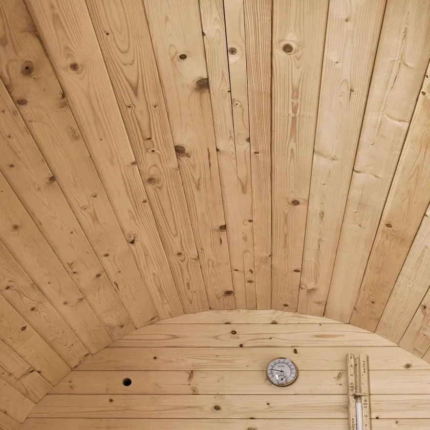 Outdoor Holz Fasssauna Saunafass 4 Größen Komplett SET mit Sauna Ofen + LED + Zubehör