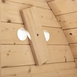 Outdoor Holz Fasssauna Saunafass 4 Größen Komplett SET mit Sauna Ofen + LED + Zubehör