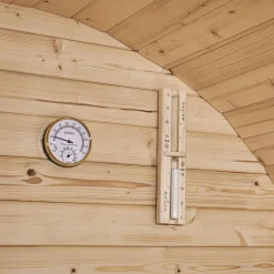Outdoor Holz Fasssauna Saunafass 4 Größen Komplett SET mit Sauna Ofen + LED + Zubehör