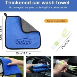 Outigu 17-teiliges Auto-Reinigungs-Set für Innen- und Außenreinigung mit Zubehör