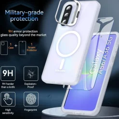 OWKEY Hülle für Samsung Galaxy A56/A36 5G mit Kamera Ständer, Schutzfolie