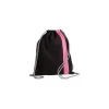 PAGNA Turnbeutel Go schwarz/dunkelrosa Zipper 46x36cm