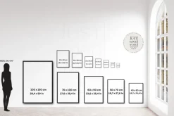 Palmenblatt Lila Abstrakt Poster · Organische Linien im Modernen Minimal Stil