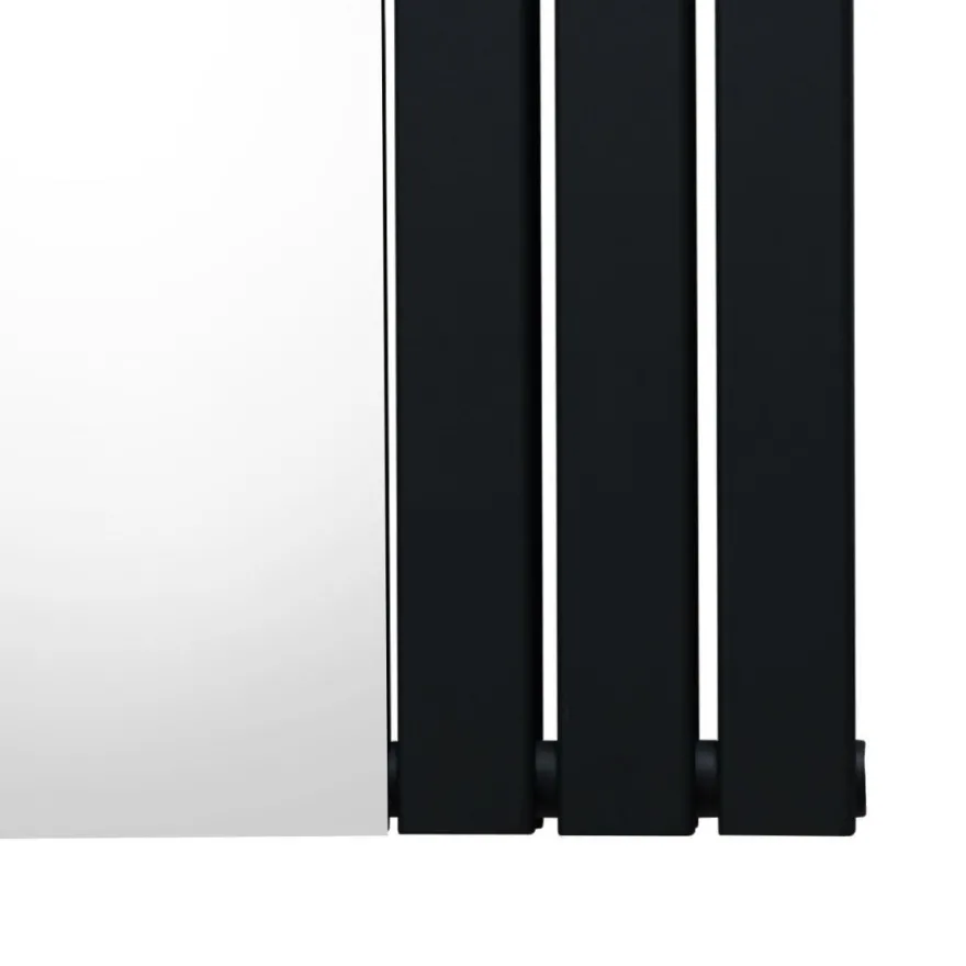 Paneelheizkörper & Spiegel Heizgerät Modern Vertikal Schwarz 1800 x 425mm