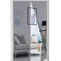 Panngu Fliegengitter Balkontür Magnet 75x210cm Grau - Verstärkter