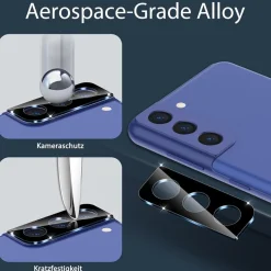 Panzerfolie für Samsung Galaxy S21 FE 5G Schutzglas [9H Härte] [kratzfest] HD