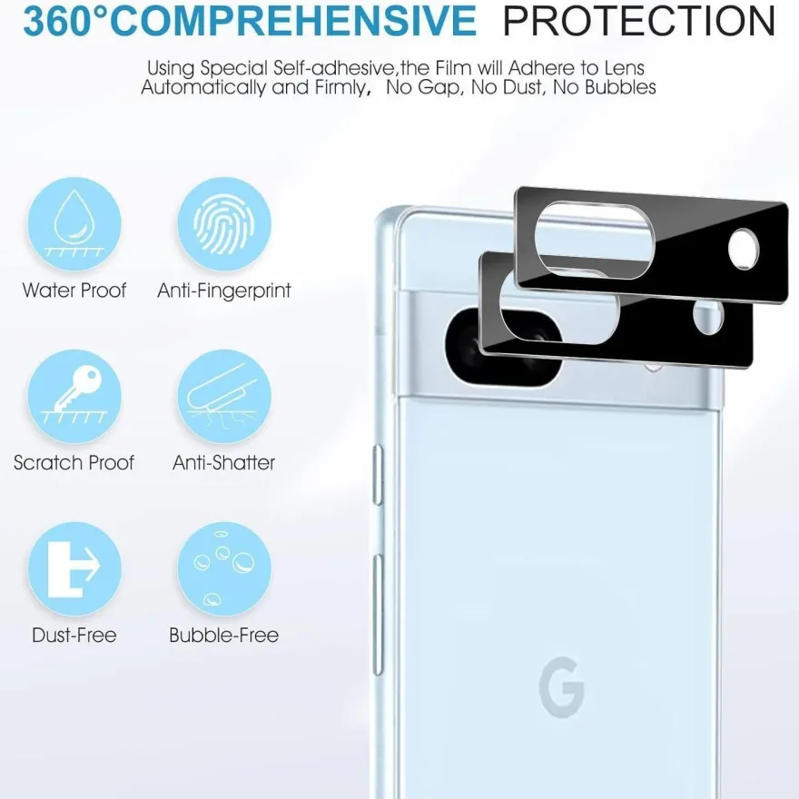Panzer Schutzfolie Google Pixel 7a 9H Gehärtetes Glas HD Displayschutz 3 + 2 Stück