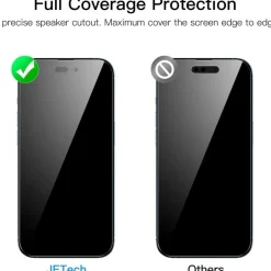 Panzer Schutzfolie iPhone 14 Pro 6,1 Zoll Displayschutz Kit 9H 2
