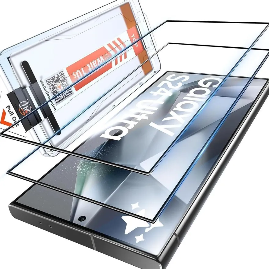 Panzer Schutzfolie 2x Samsung Galaxy S24 Ultra Vollständige Abdeckung HD