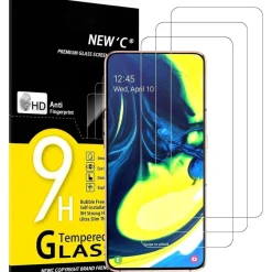 Panzer Schutz Glas Samsung Galaxy A80 A90 3 Stück 9H Ultra-klar