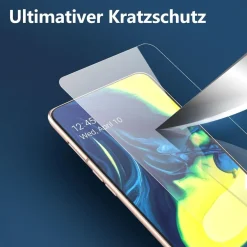 Panzer Schutz Glas Samsung Galaxy A80 A90 3 Stück 9H Ultra-klar