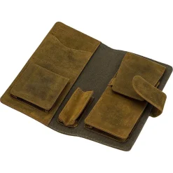 Passatore Zigarrenetui Leder braun antik mit Textilfutter