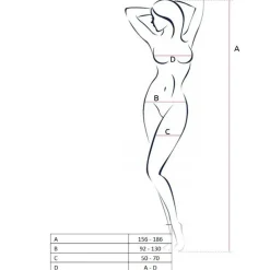 Passion Woman Netz-Body BS062 weiß Einheitsgröße