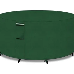 PATIO PLUS Robuste runde Gartentischabdeckung, 600D Oxford, wasserdicht