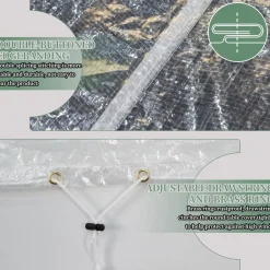 PATIO PLUS Runde Terrassenmöbelabdeckung wasserdicht, winddicht, UV-Schutz