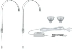 Paulmann No. 99908 Galeria Spiegelleuchte LED II Chrom inkl. Leuchtmittel 2x4W GU5,3