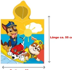 Paw Patrol Kinder Kapuzen Bade-Poncho Sun Surf Fun 55x110 cm