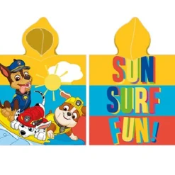 Paw Patrol Kinder Kapuzen Bade-Poncho Sun Surf Fun 55x110 cm