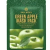 PaxMoly, Green Apple, aufhellende Tuchmaske, für Gesicht, Tag und Nacht, 25 ml