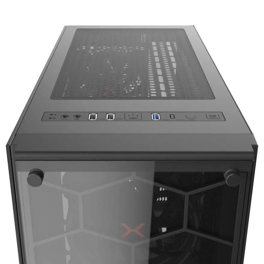 PC-Gehäuse Krux KRX0007, schwarz, Gaming