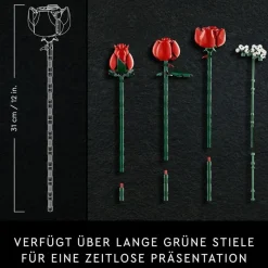 822Pcs Blumen Bausteine Set Blumenstraub Bauspielzeug Valentinstag Geschenk DE