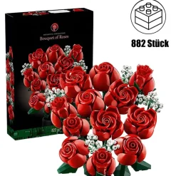 822Pcs Blumen Bausteine Set Blumenstraub Bauspielzeug Valentinstag Geschenk DE
