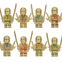 8PCS Ninja Minifiguren Set Bausteine Figuren kompatibel Sensei Wu Lloyd DIY Spielzeug