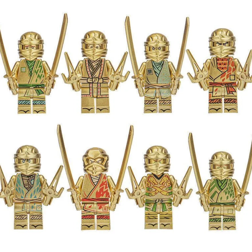 8PCS Ninja Minifiguren Set Bausteine Figuren kompatibel Sensei Wu Lloyd DIY Spielzeug